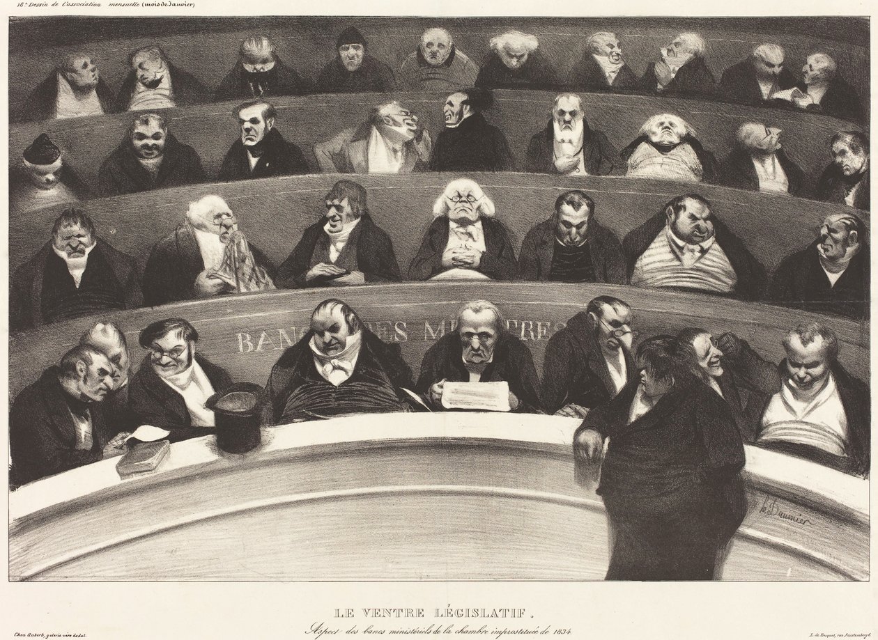 Den lagstiftande magen av Honoré Daumier