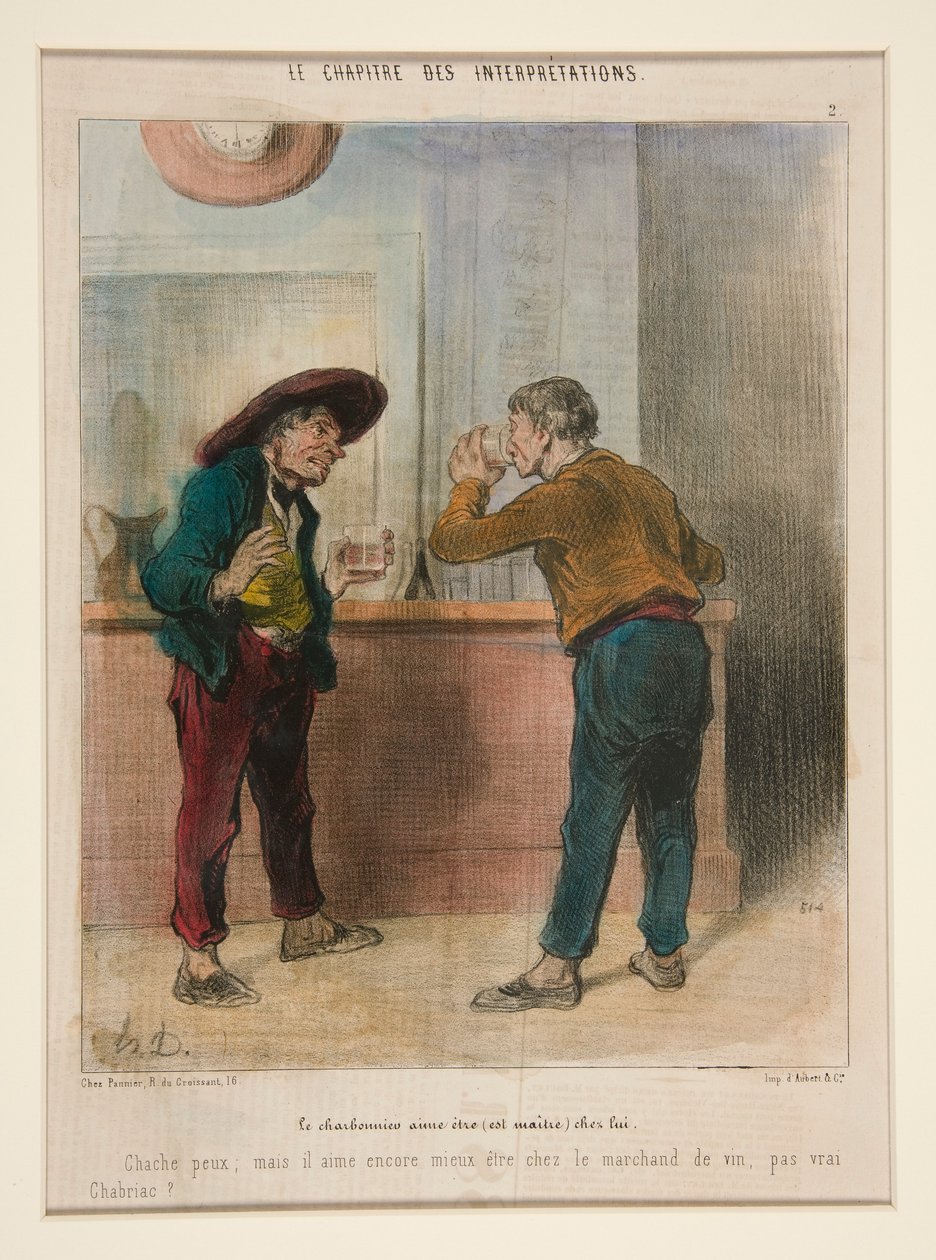 Kolmannen gillar att vara (är herre) hemma, från The Chapter of Interpretations av Honoré Daumier