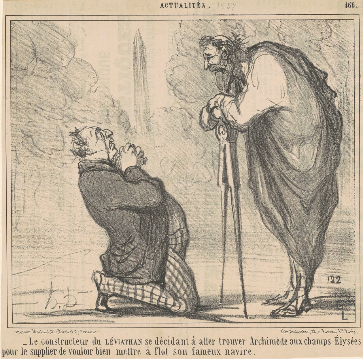 Byggaren av Leviatan bestämmer... av Honoré Daumier