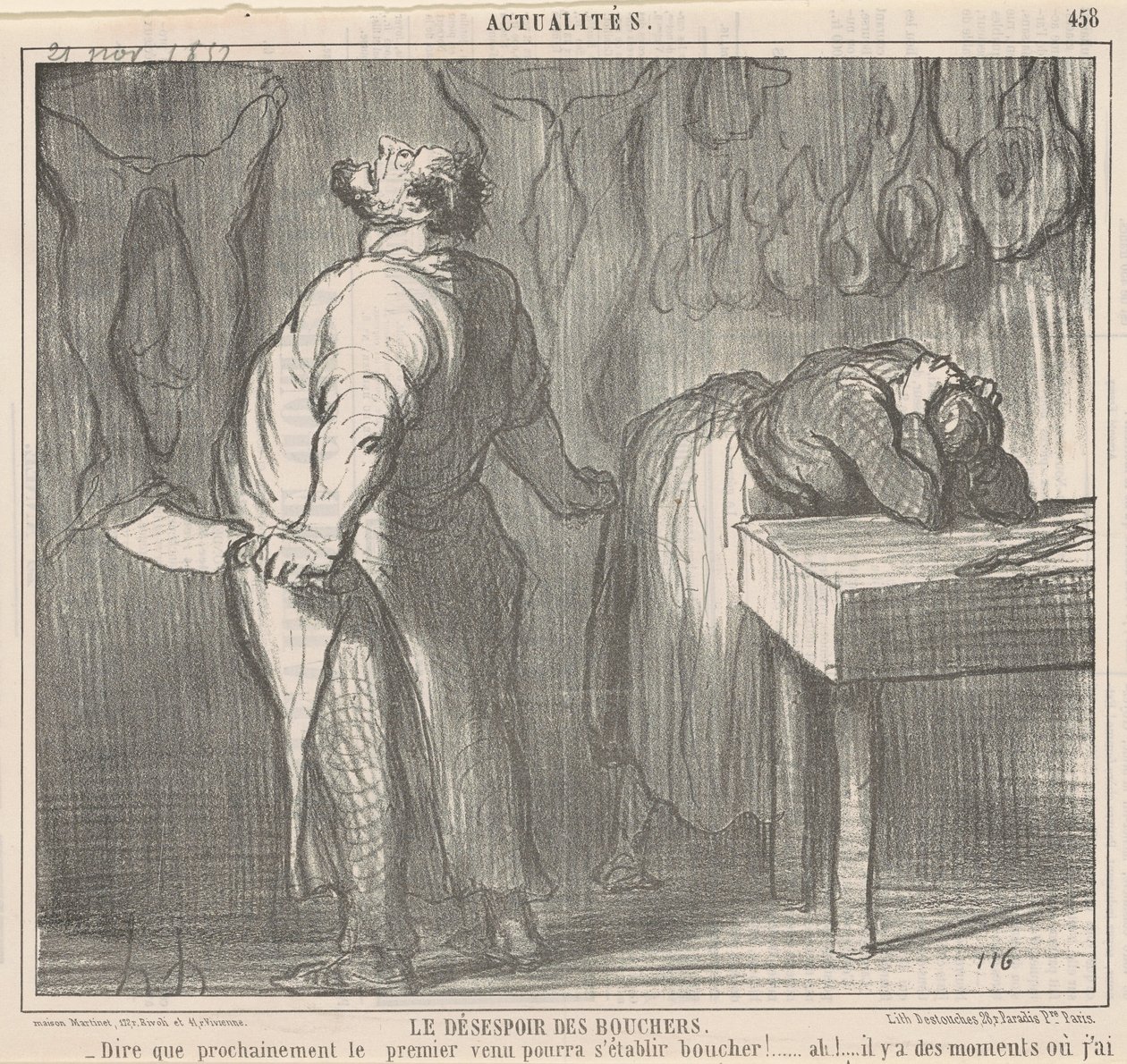 Slaktarnas förtvivlan av Honoré Daumier