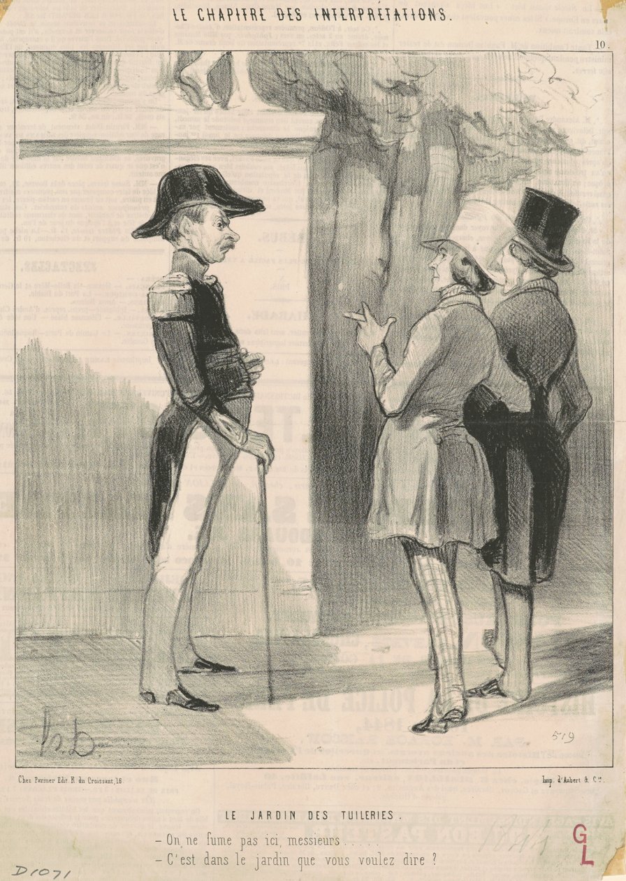 Tuileriernas trädgård av Honoré Daumier