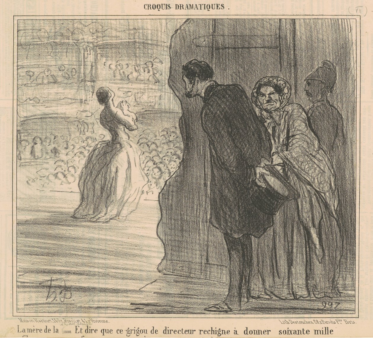 Sångarens mamma av Honoré Daumier