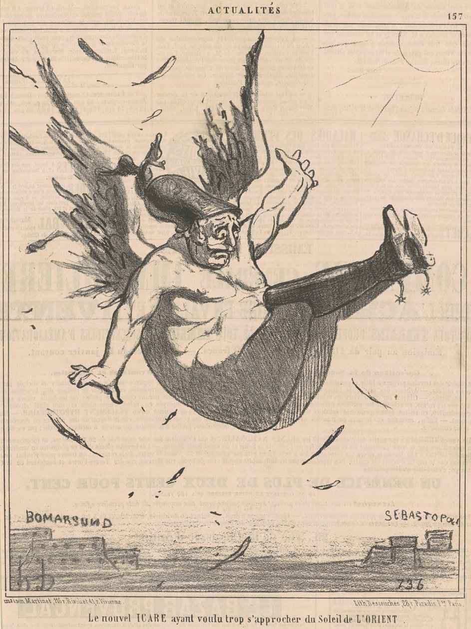 Den nya Ikaros... av Honoré Daumier