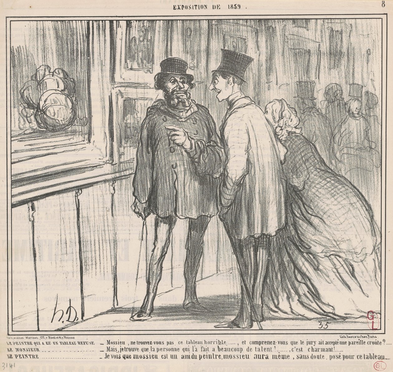 Målaren som hade en tavla vägrade... av Honoré Daumier
