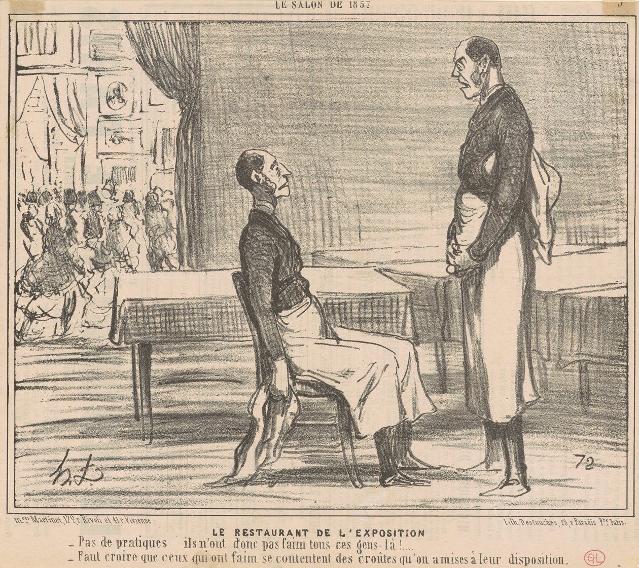 Utställningsrestaurangen av Honoré Daumier