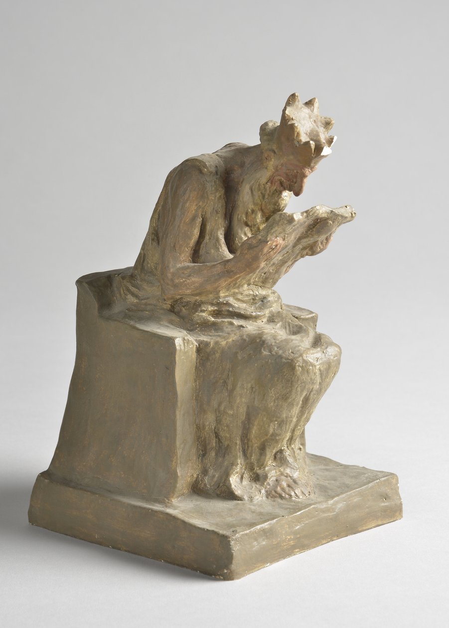 King Minos Skulptur av Honore Daumier (1808-1879) Sön 10,5x11,5x18,5 cm MUSEE OF BEAUTS ARTS - PALAIS LONGCHAMP Marseille av Honoré Daumier