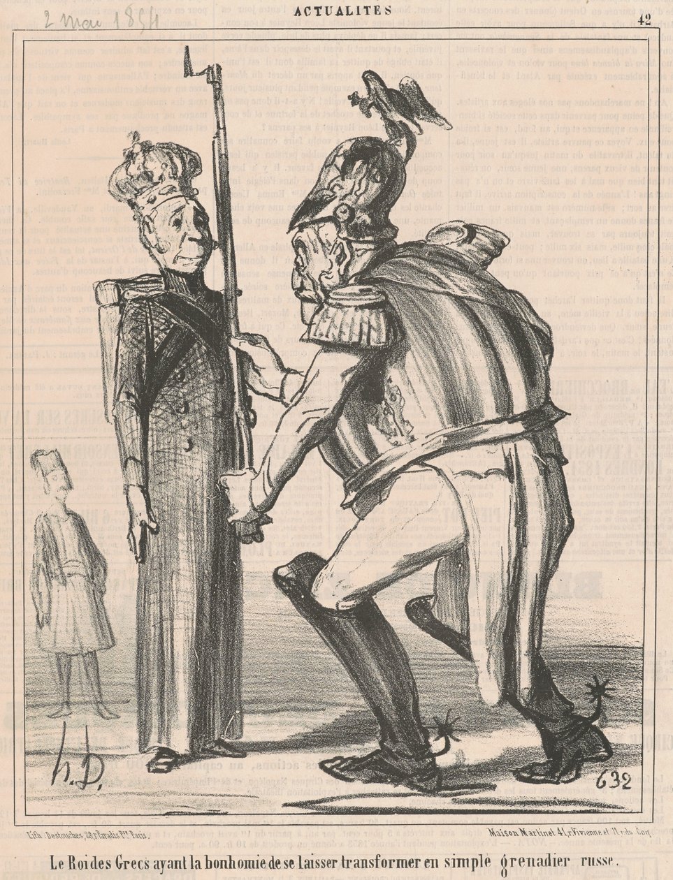Grekernas kung... av Honoré Daumier