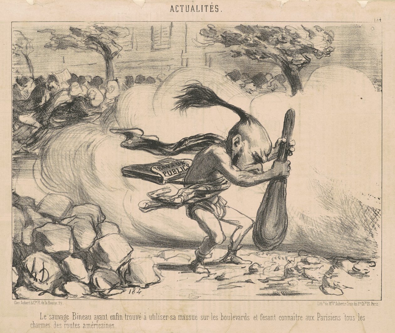 Den vilde bineau som har ... av Honoré Daumier