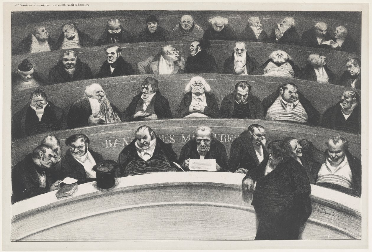 Den lagstiftande magen av Honoré Daumier