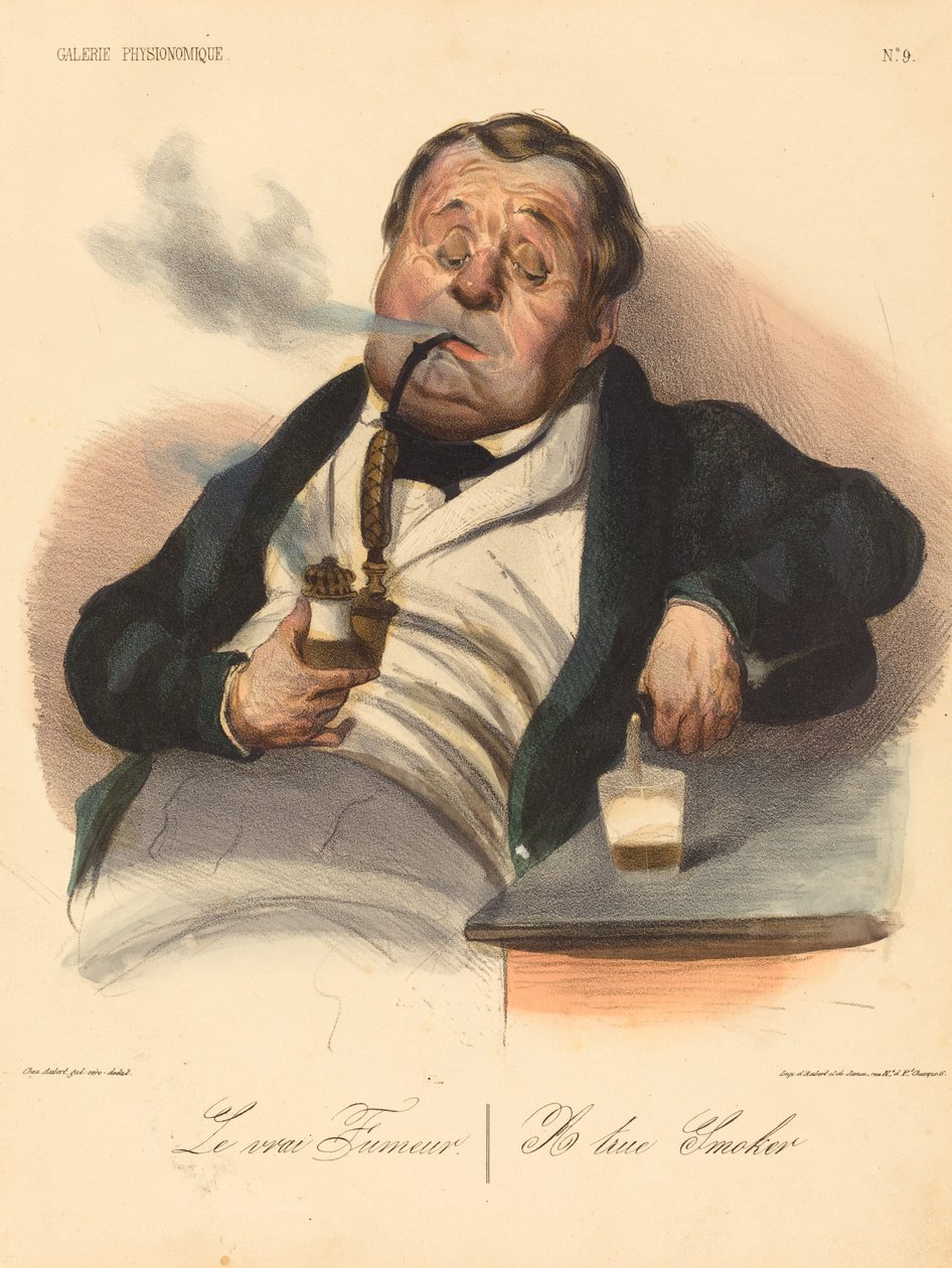 Den riktiga rökaren av Honoré Daumier