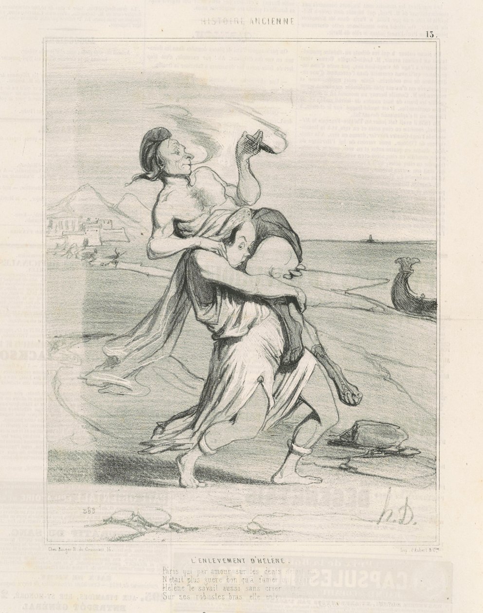Kidnappningen av Helen av Honoré Daumier