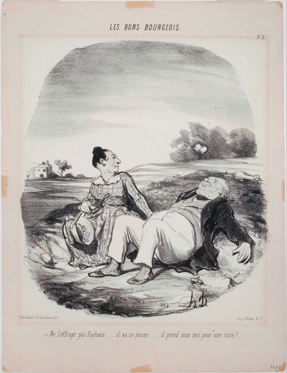 Les Bons Bourgeois- Skräm honom inte Eudoxie av Honoré Daumier