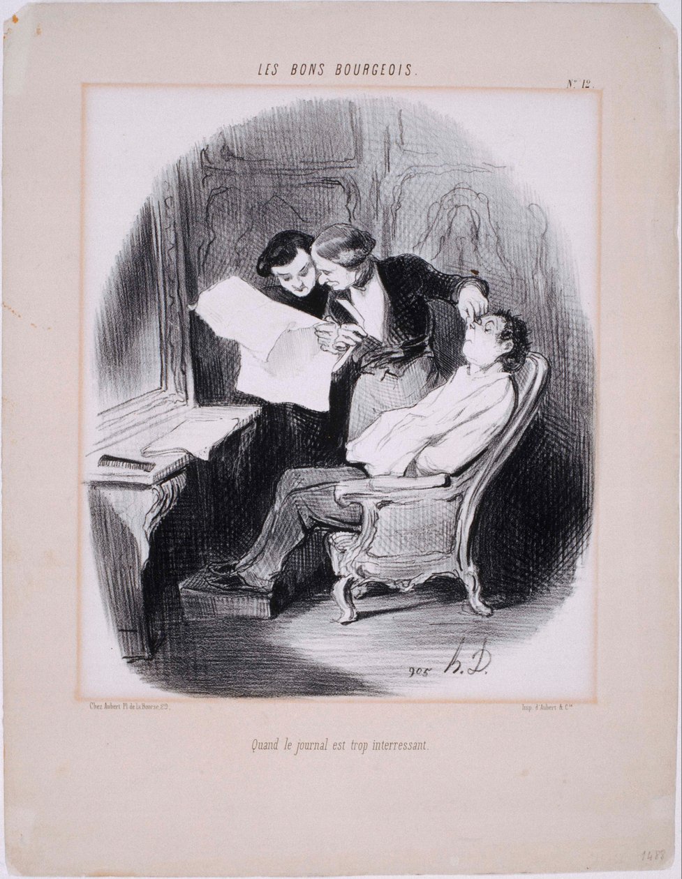 Les Bons Bourgeois- När tidningen är för intressant av Honoré Daumier