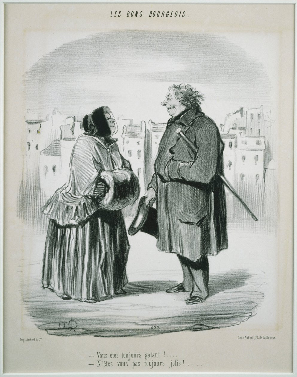 Les Bons Bourgeois- Du är alltid galant! av Honoré Daumier