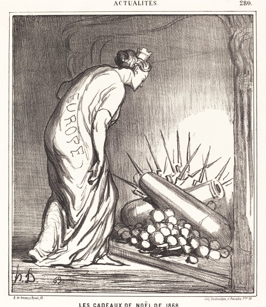 1868 års julklappar av Honoré Daumier