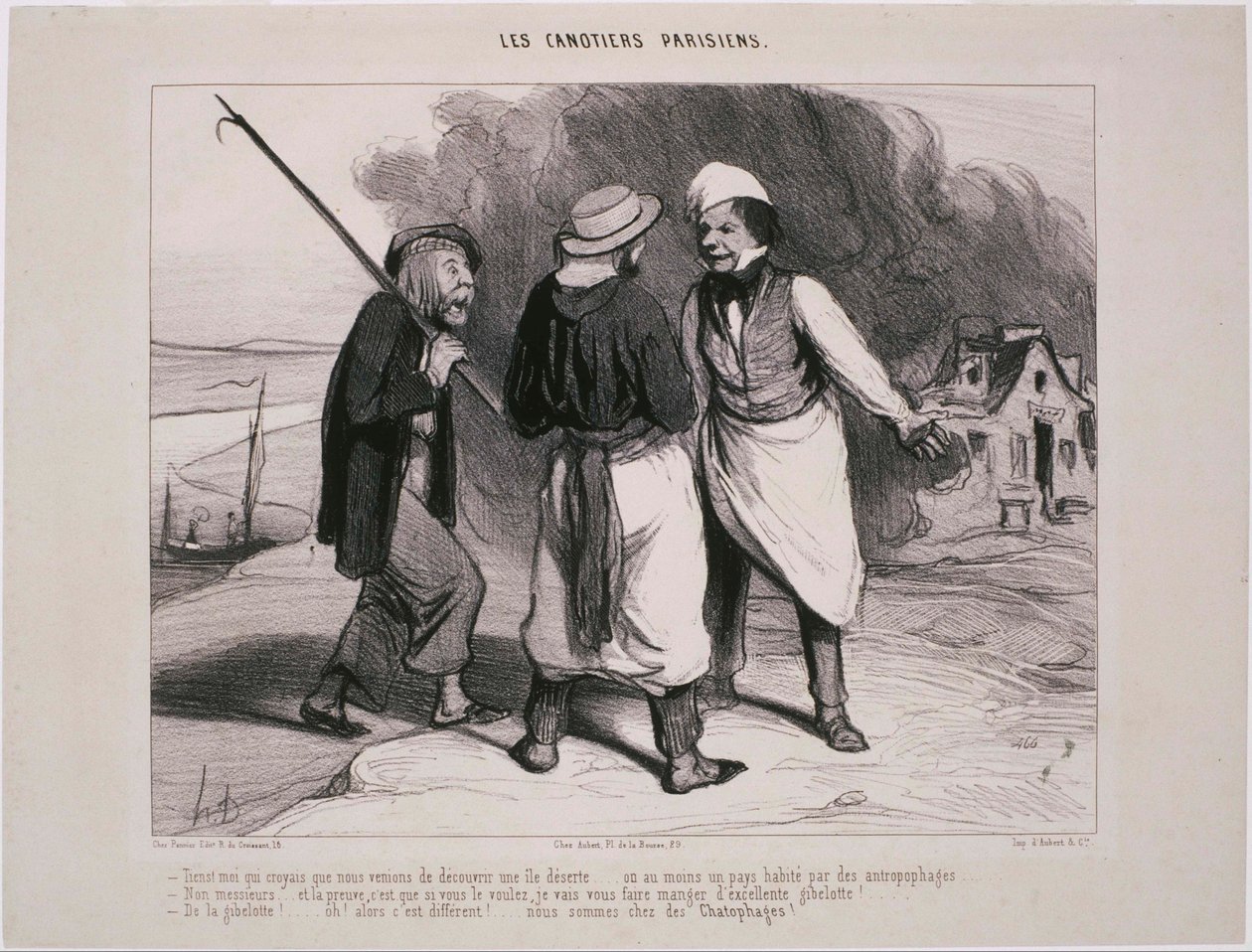 Les Canotiers Parisiens- Hej! Jag som trodde att vi precis hade upptäckt ... av Honoré Daumier