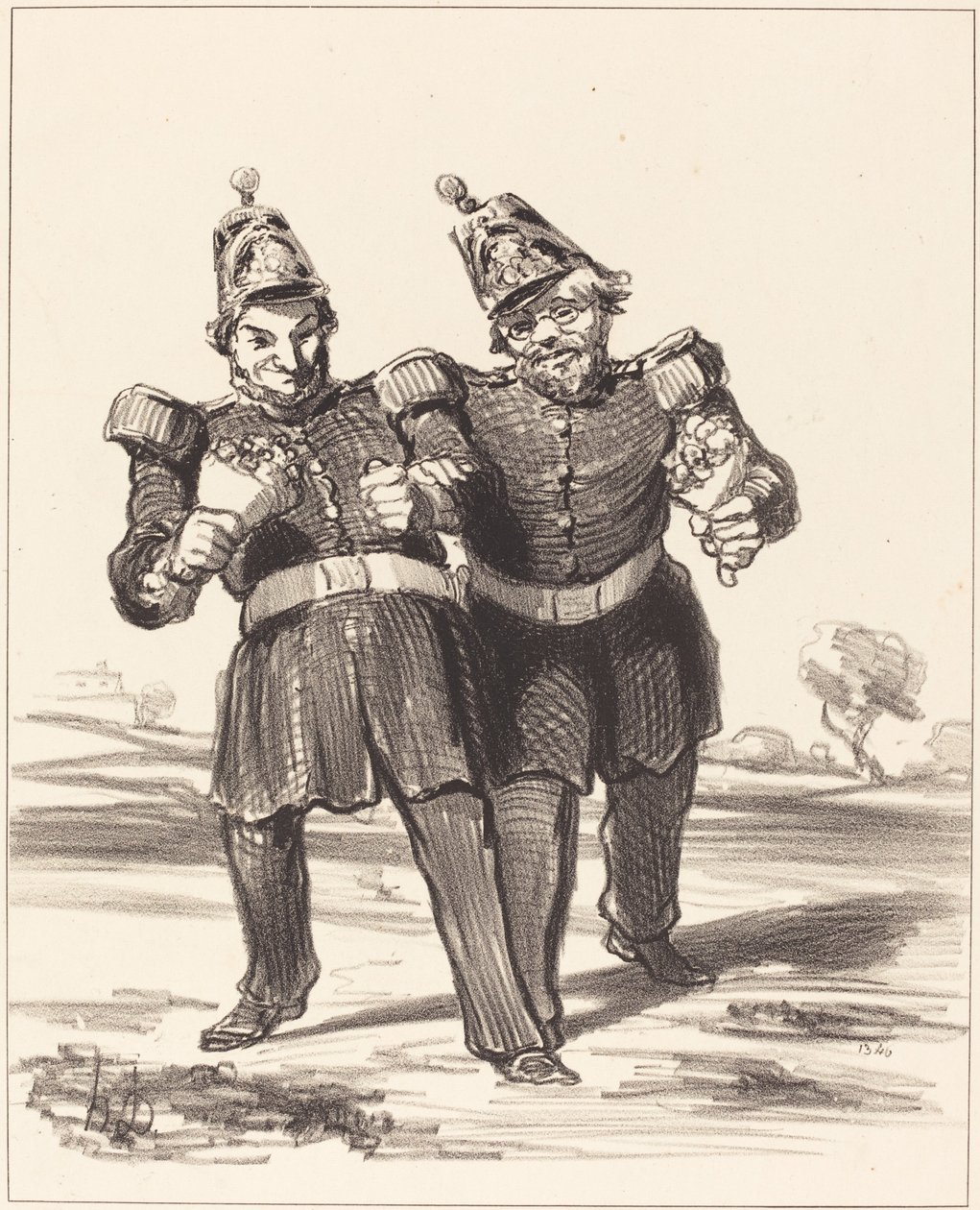 De två glada banketterna av Honoré Daumier