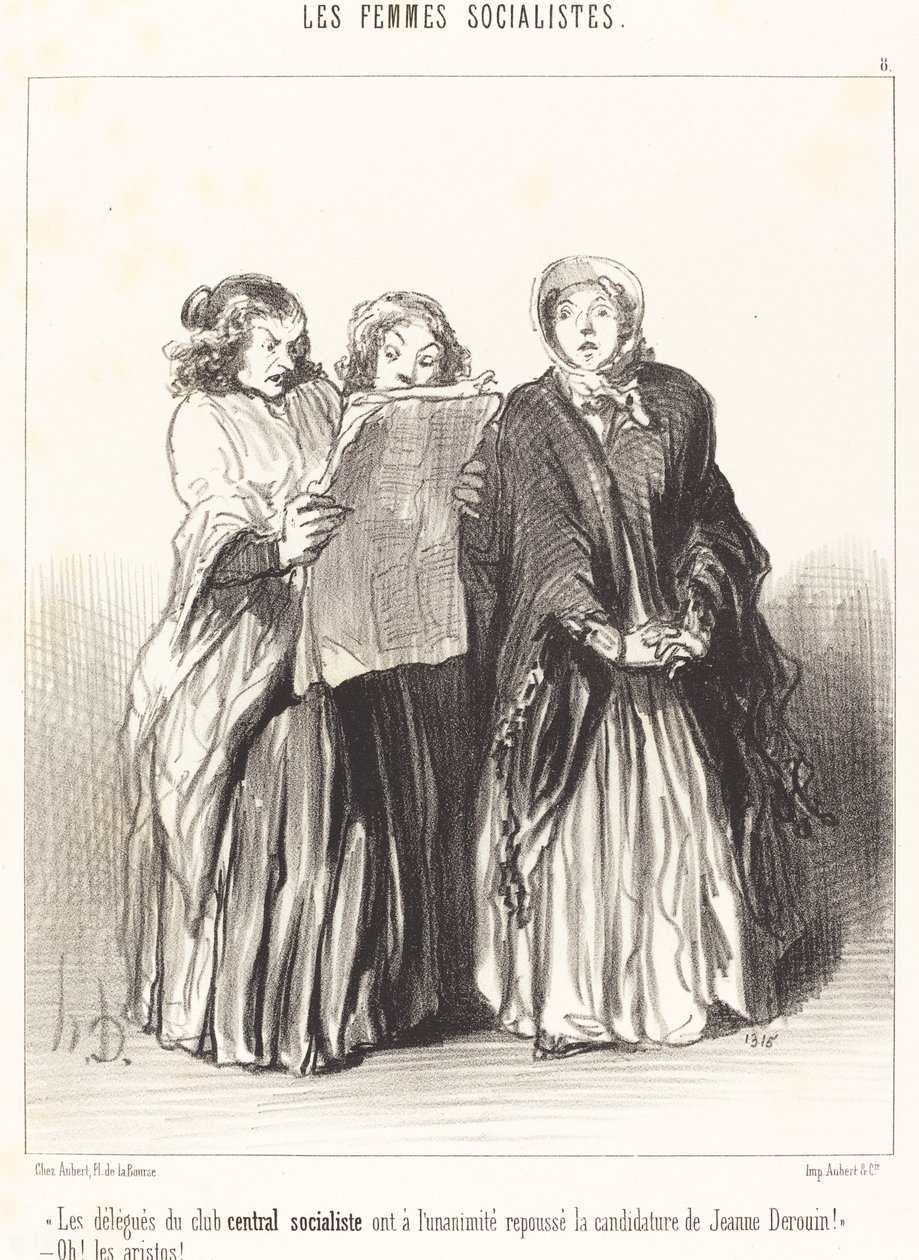 Delegaterna från den centrala socialistiska klubben avvisade... av Honoré Daumier