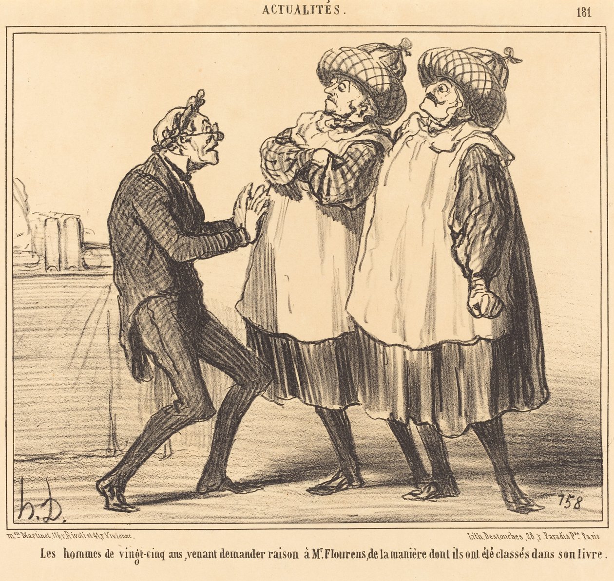 Tjugofemåriga män... av Honoré Daumier