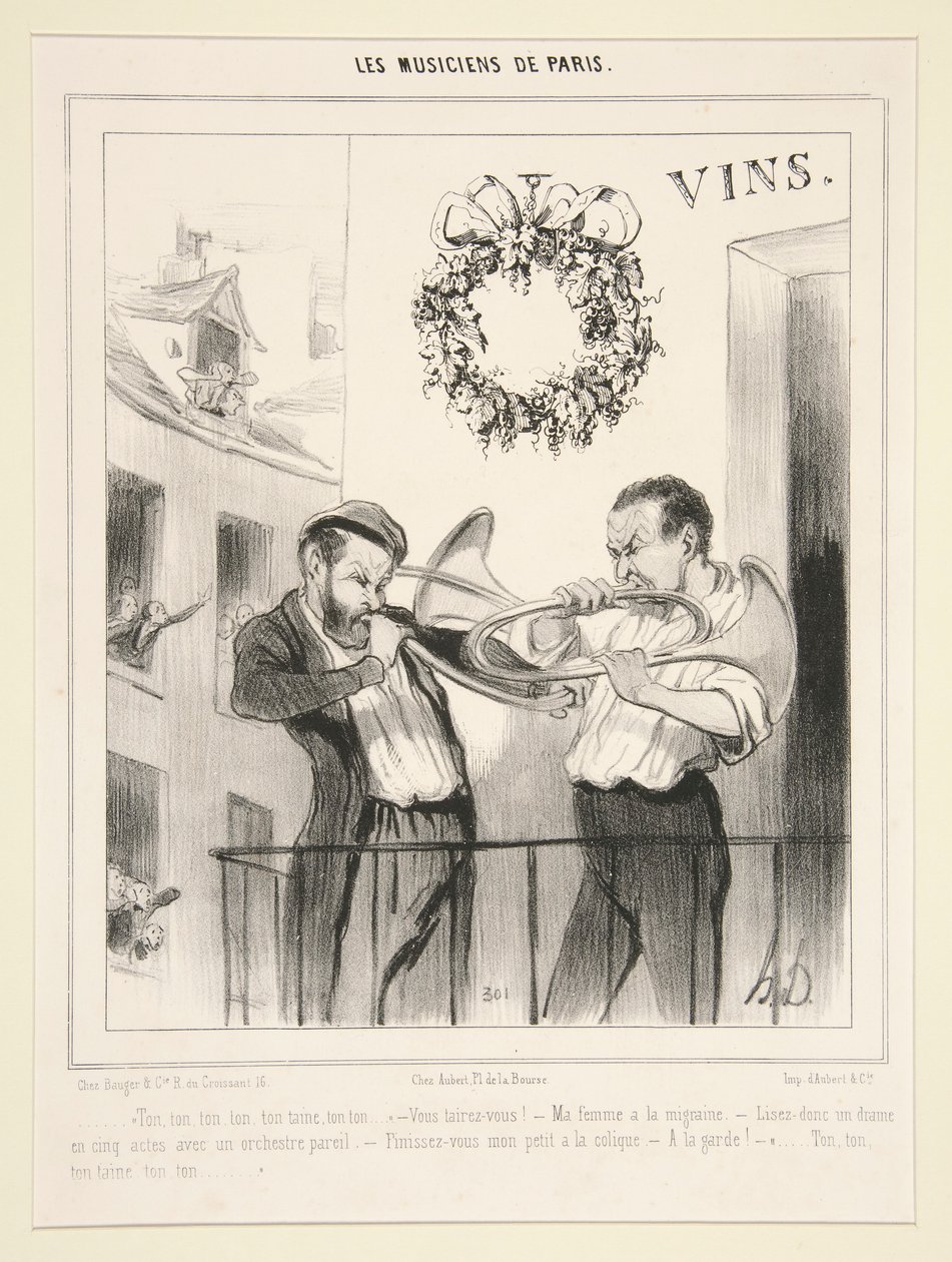 Musikerna i Paris: Ton, ton, ton av Honoré Daumier