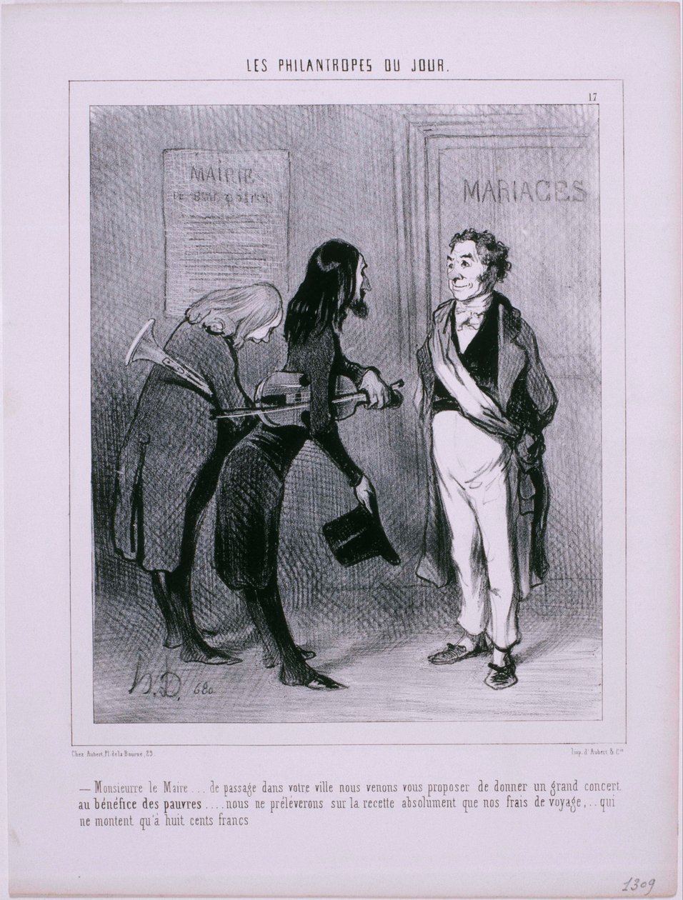 Les Philantropes du Jour: Herr borgmästare ... Besöker din stad ... av Honoré Daumier