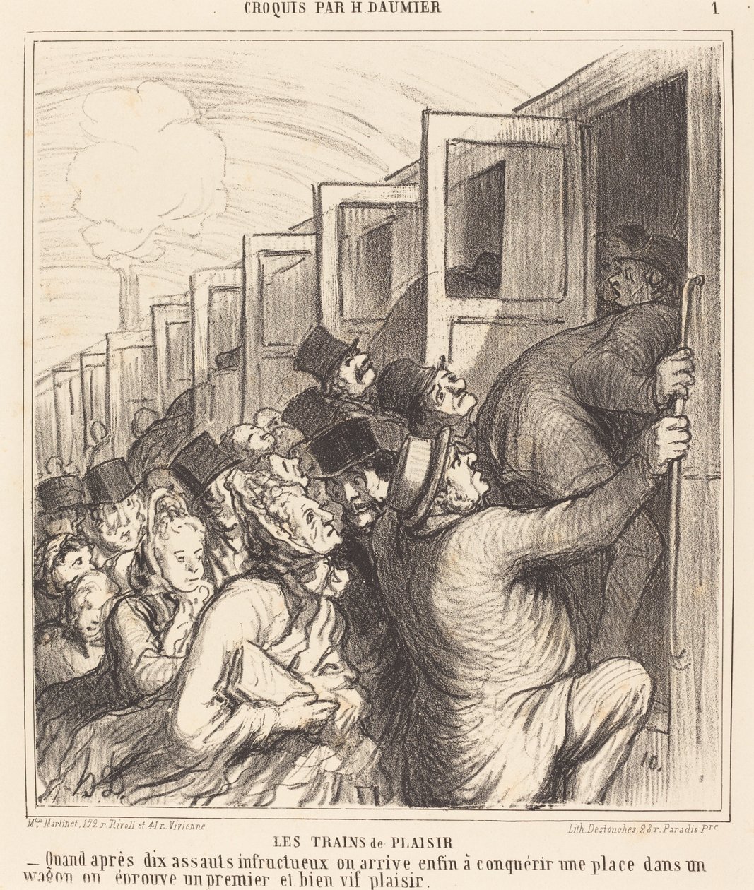 Glädjetåg av Honoré Daumier