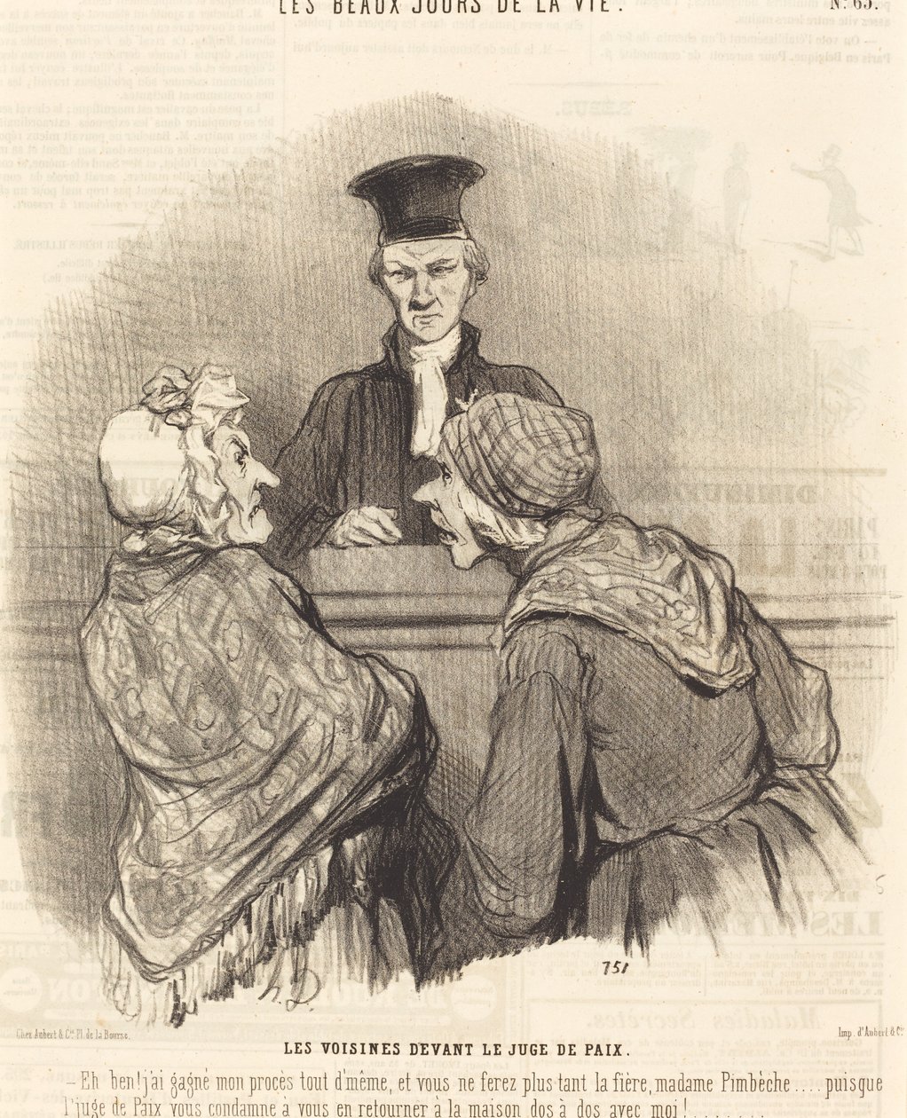 Grannarna inför fredsdomaren av Honoré Daumier