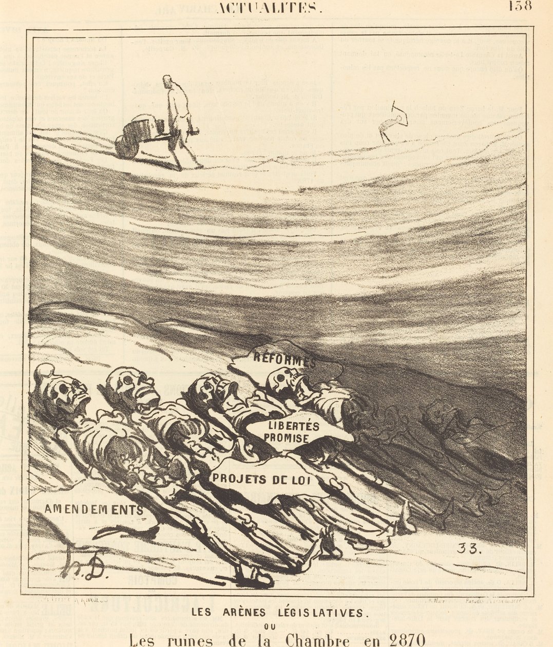 Lagstiftande arenor av Honoré Daumier