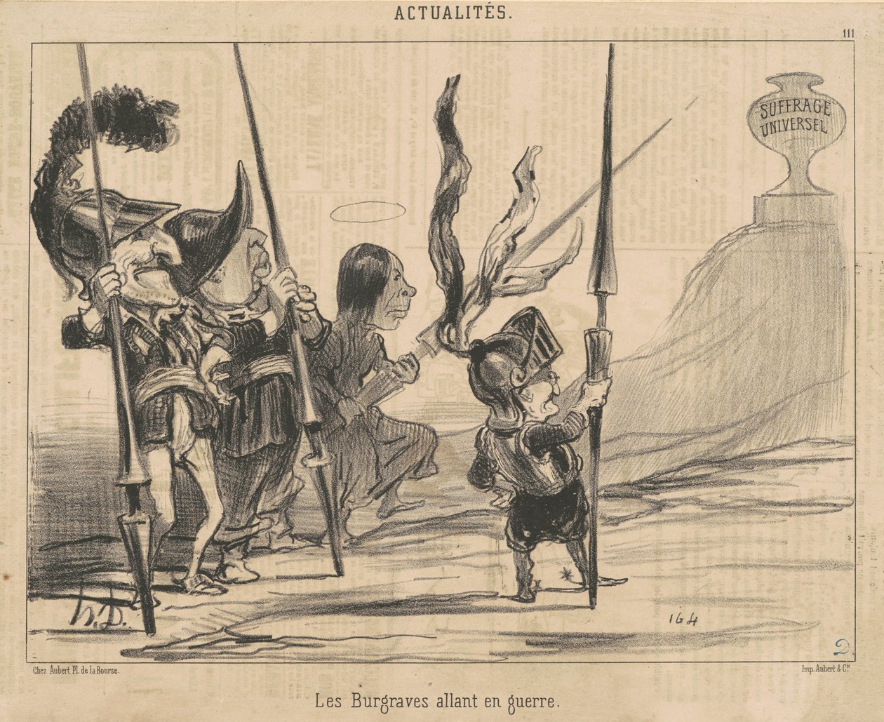 Burggravarna går i krig av Honoré Daumier