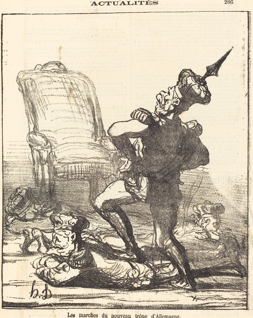 Stegen för den nya tronen i Tyskland av Honoré Daumier