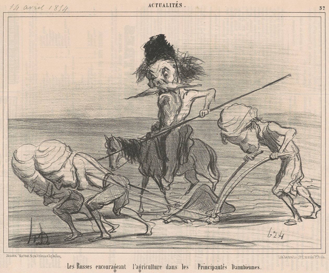 Ryssar uppmuntrar jordbruk av Honoré Daumier