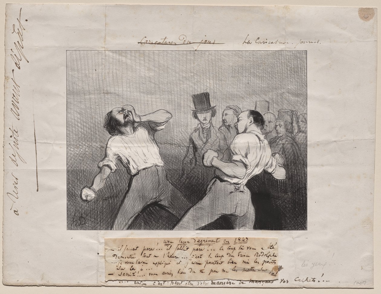 Lektion i förståelse 1843 av Honoré Daumier
