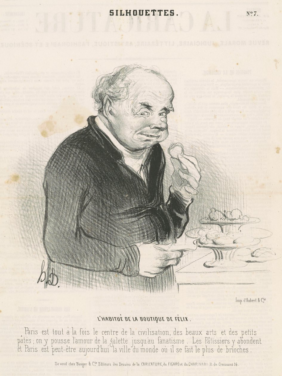 Stammisen i Félix butik av Honoré Daumier
