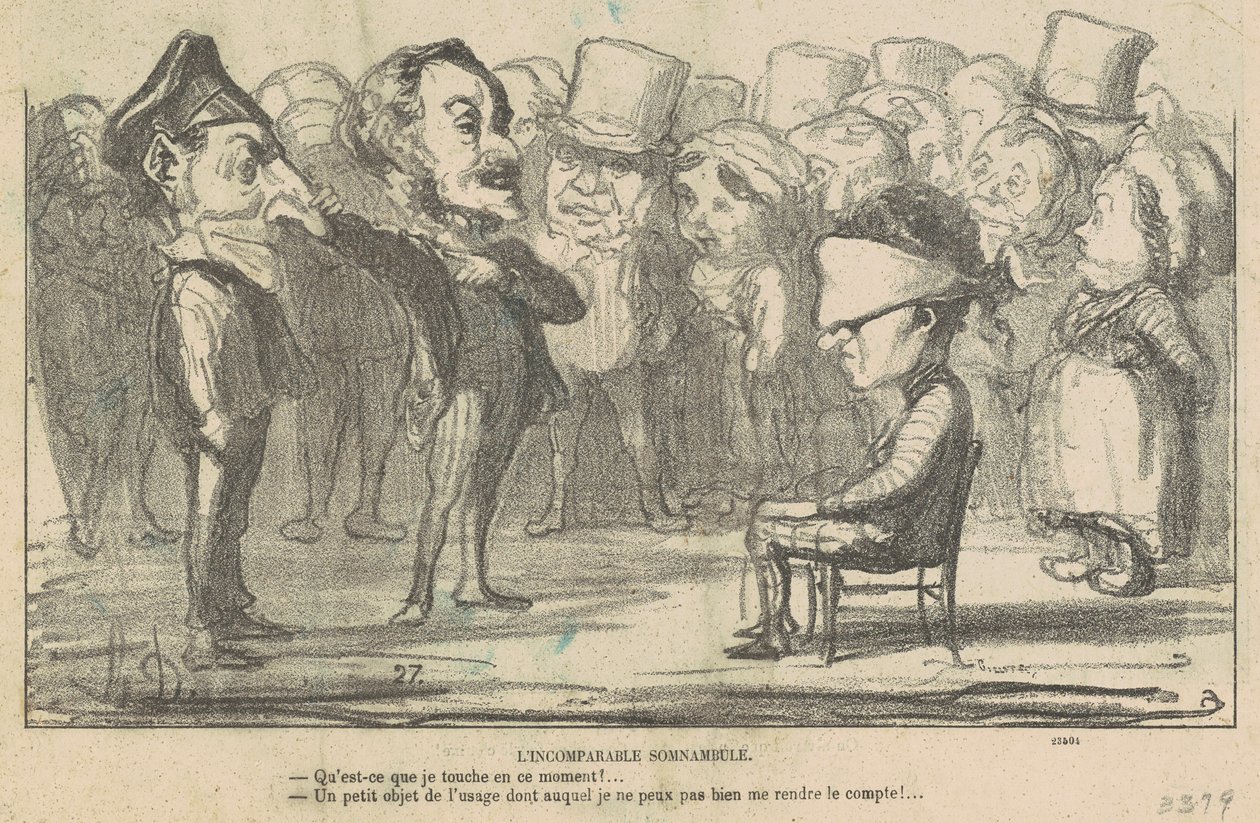 Den makalösa sömngångaren av Honoré Daumier