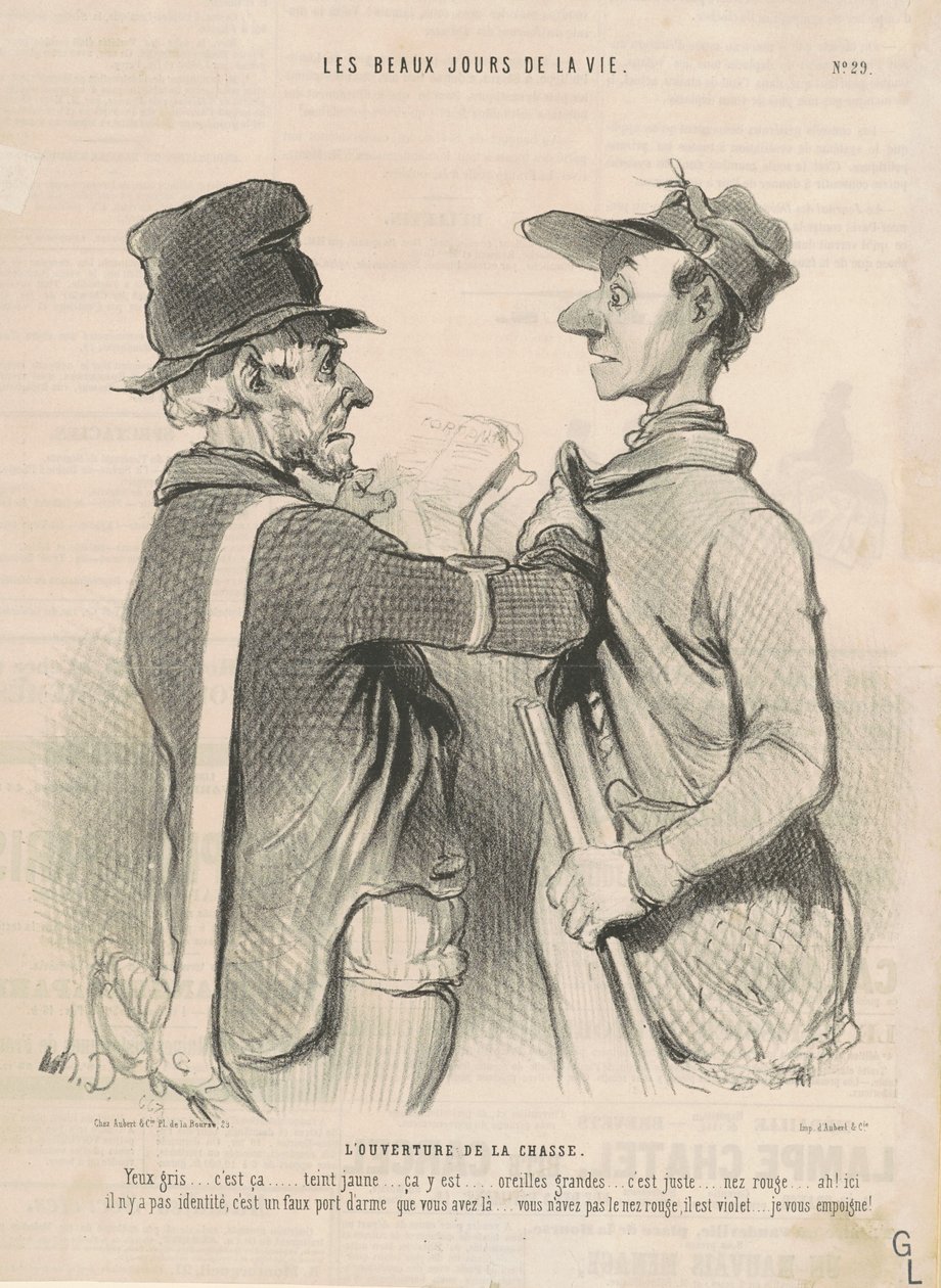 Inledningen av jakten av Honoré Daumier