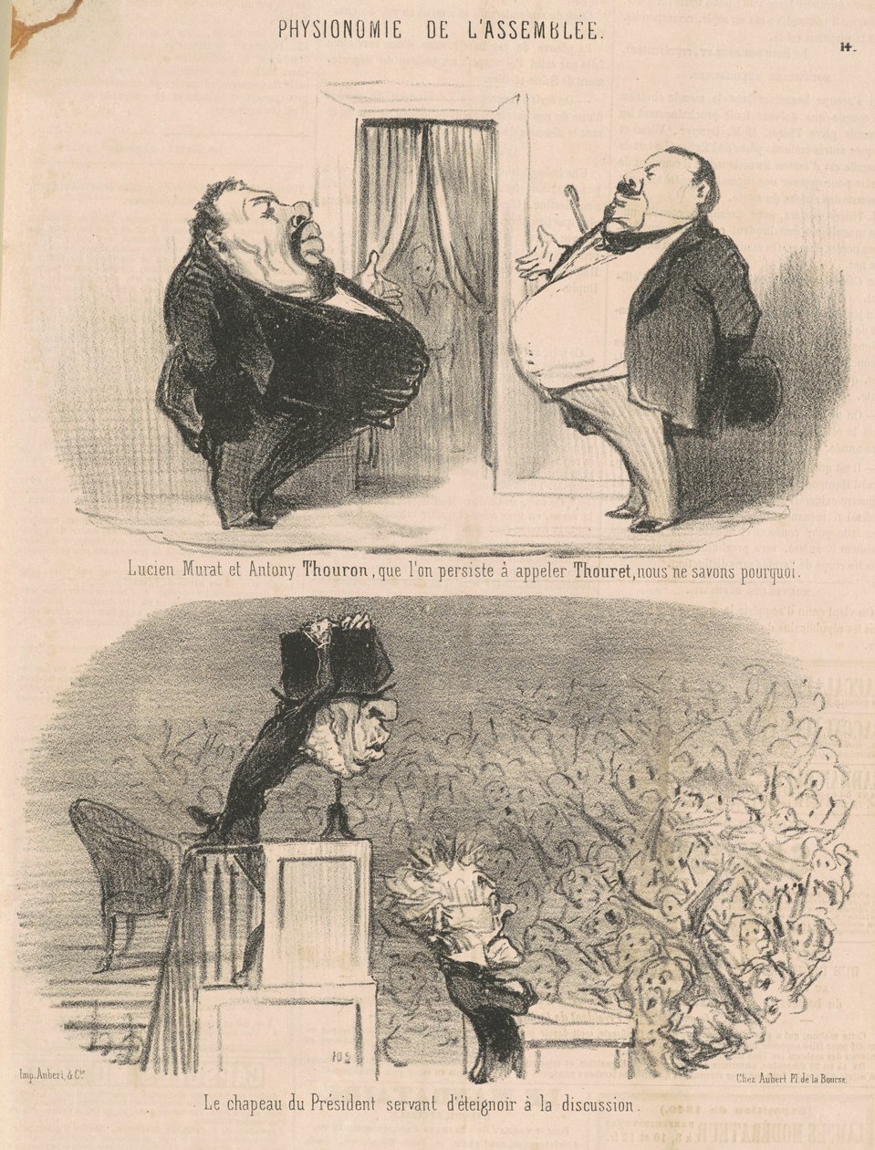 Lucien Murat och Antony Thouron ... av Honoré Daumier