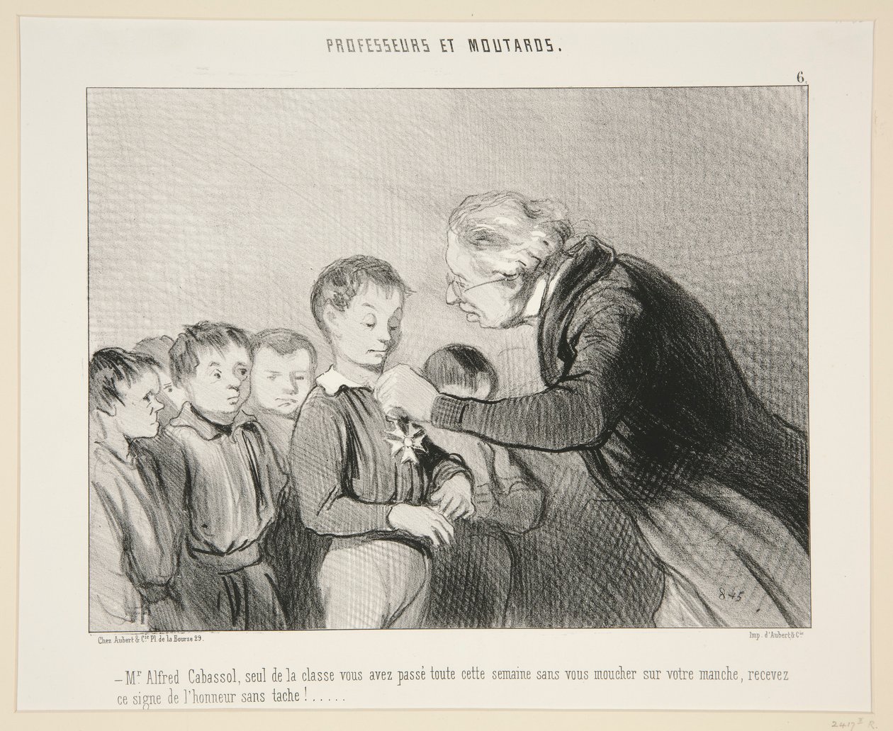 M Alfred Cabassol..ta emot denna skylt från av Honoré Daumier
