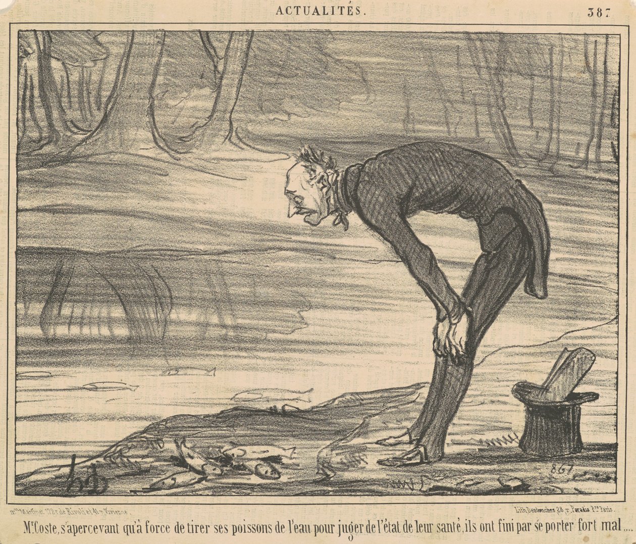 M. Coste, inser det genom att skjuta av Honoré Daumier