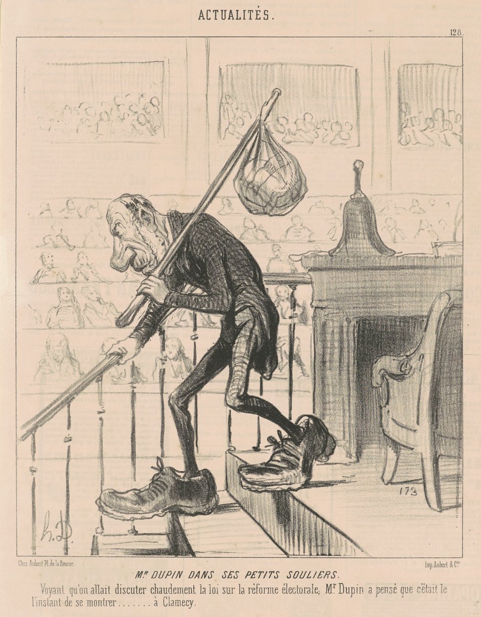 Herr Dupin i sina små skor av Honoré Daumier