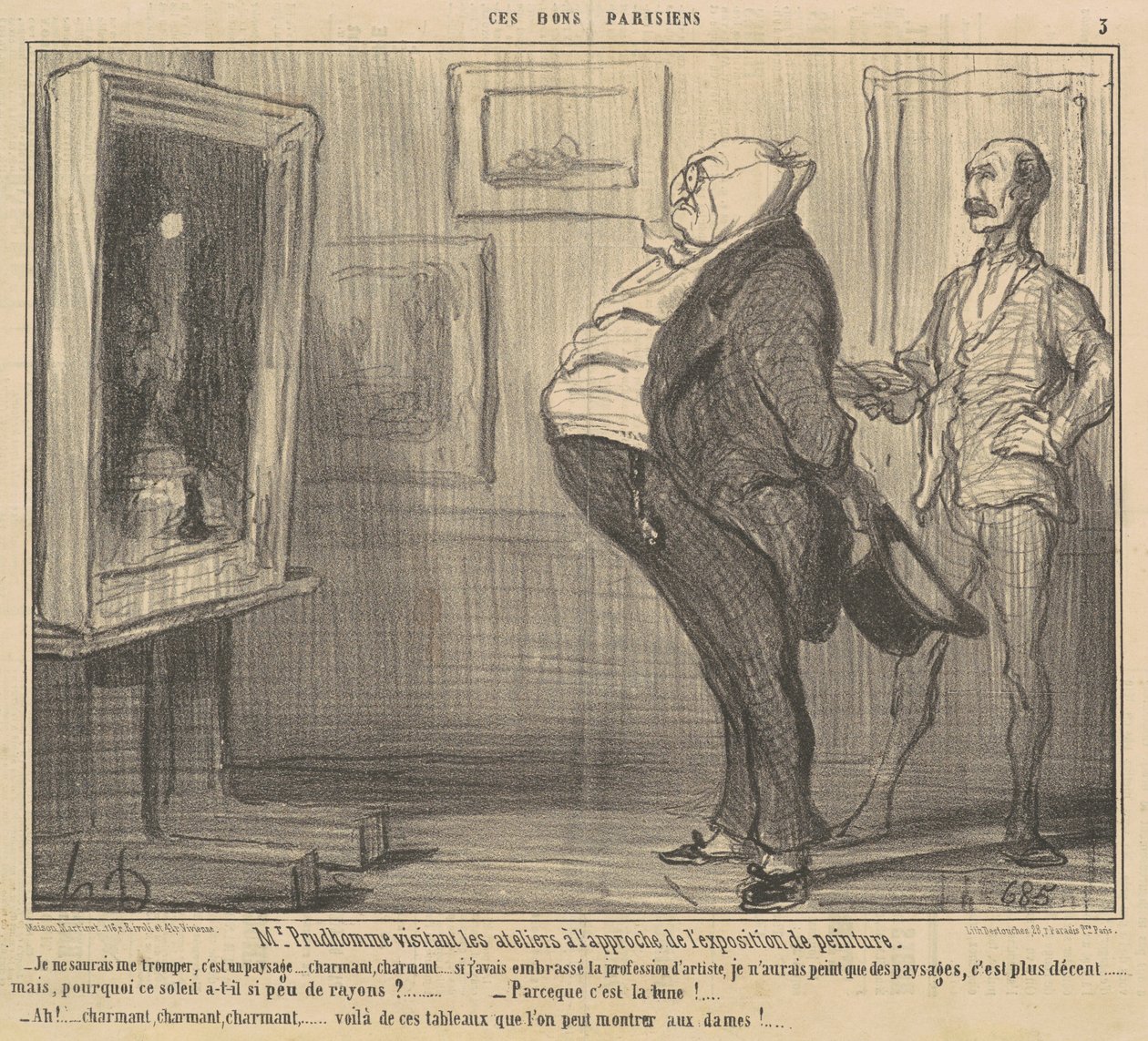 Mr Prudhomme besöker verkstäderna ... av Honoré Daumier