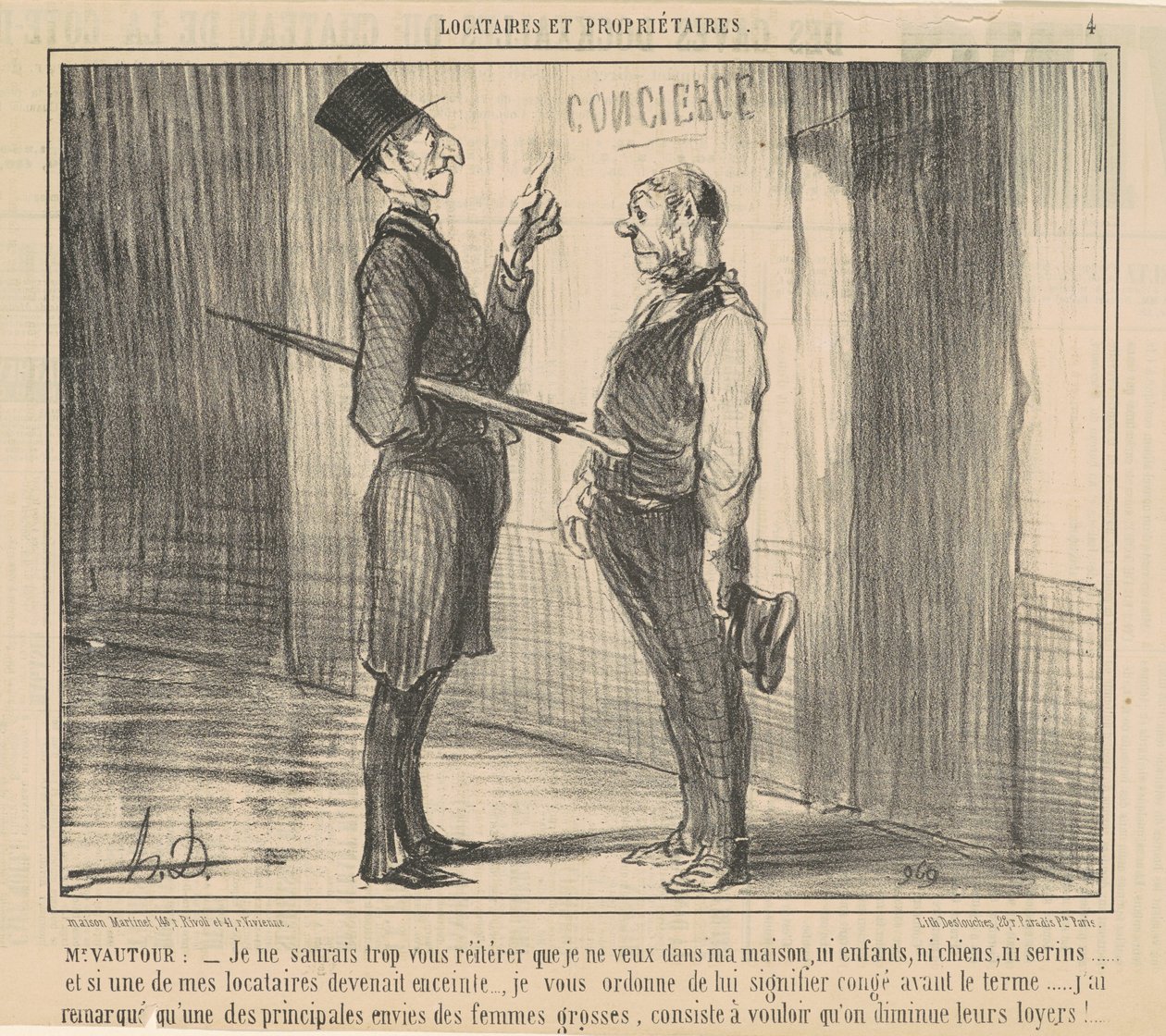 Mr. Vautour: Jag kan inte riktigt säga... av Honoré Daumier