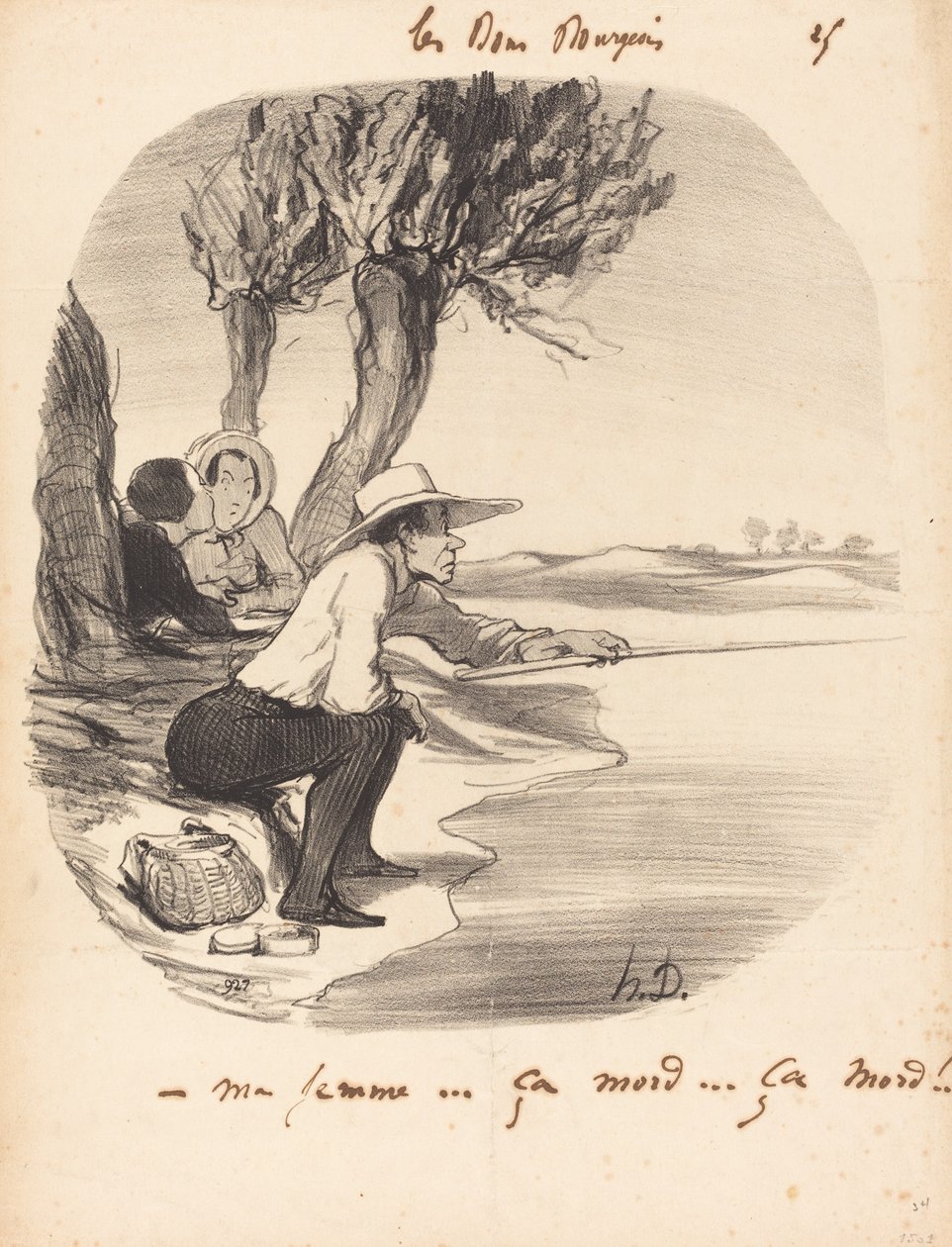 Min fru... den biter... den biter! av Honoré Daumier