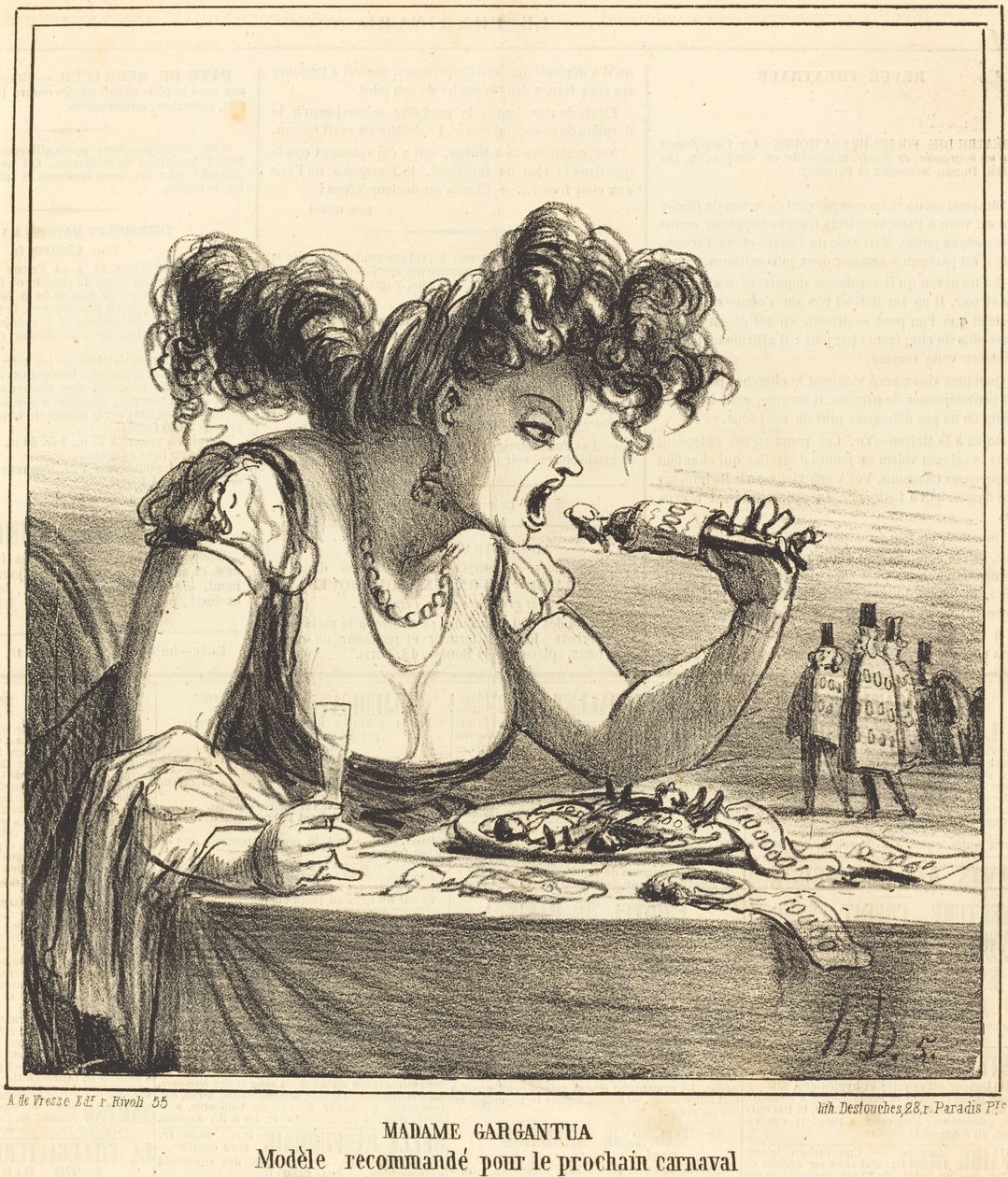 Fru Gargantua av Honoré Daumier