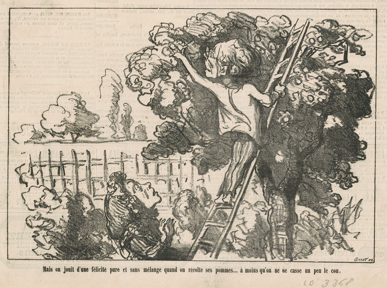Men vi njuter av ren lycka av Honoré Daumier