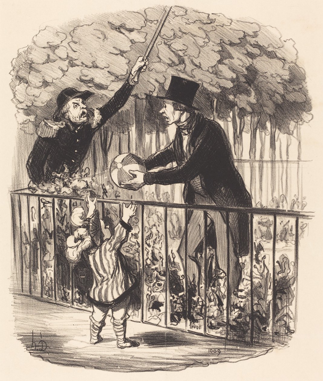 Men eftersom jag säger att det är hans boll... av Honoré Daumier