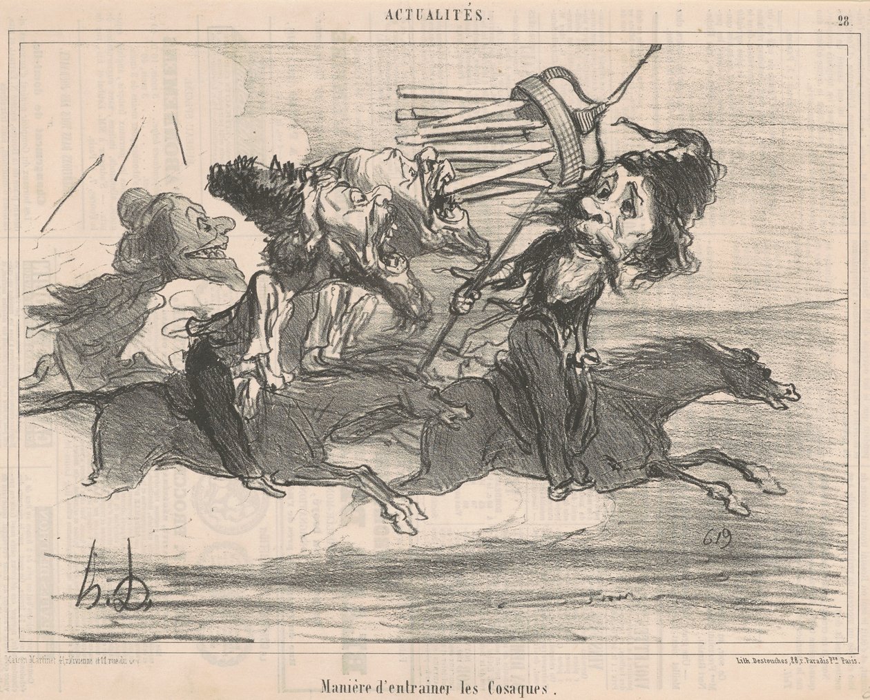 Hur man tränar kosackerna av Honoré Daumier