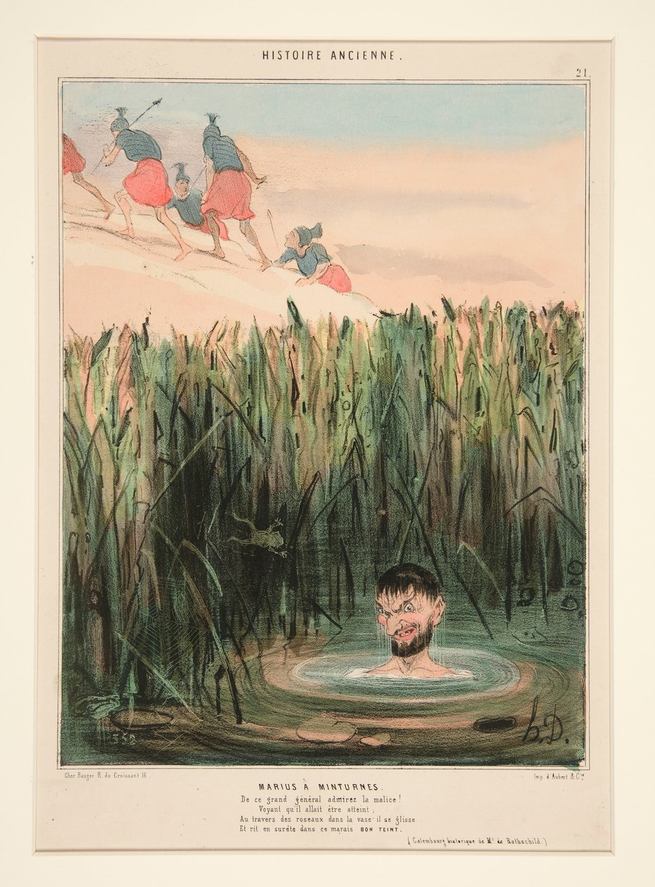 Marius vid Minturnae. Beundra denna store generals illvilja av Honoré Daumier