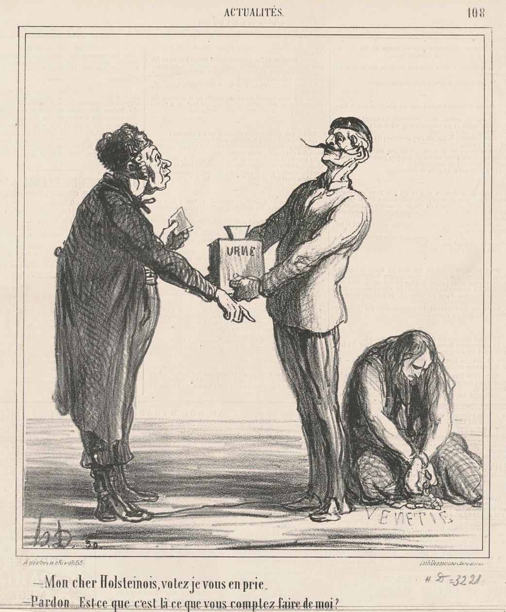 Min kära holsteinare, snälla rösta... av Honoré Daumier