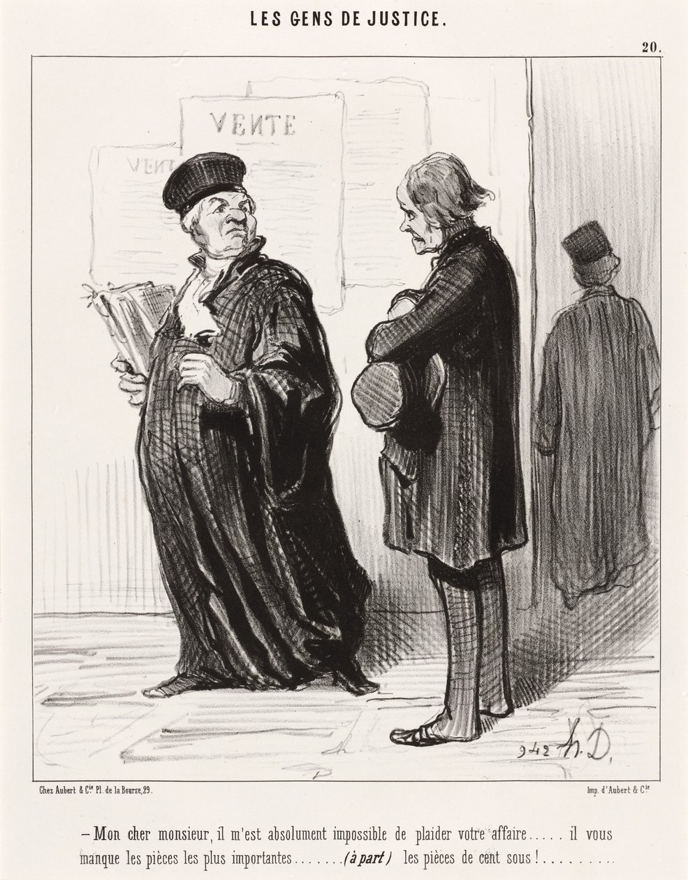 Min käre herre... omöjligt att föra ditt fall av Honoré Daumier