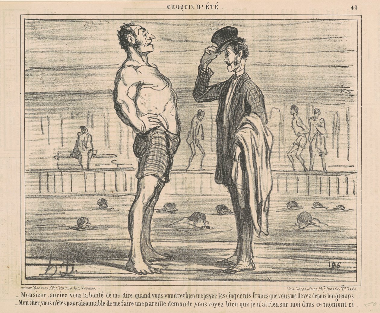 Sir, skulle du vara snäll nog att berätta... av Honoré Daumier